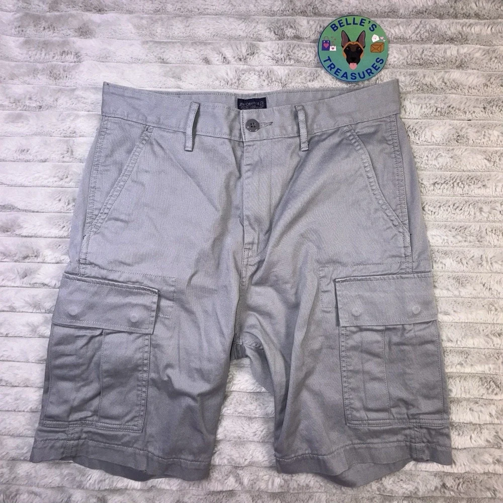 Levi's Cargo Shorts Men's 30 x9 Gray Outdoor Hiking Military Grunge Skater Y2K